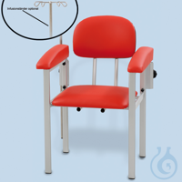 Blutentnahmestuhl mit zwei Armauflagen, Kunstleder rot (Strecke)...