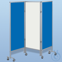 Wandschirm 3-flügelig, fahrbar, Farbe: blau/weiß/blau (Strecke) Wandschirm...