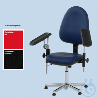 Blutentnahmestuhl mit zwei Armauflagen, Kunstleder schwarz (Strecke)...