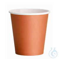 Trinkbecher aus Papier, 180 ml / 200 ml Füllmenge, hot orange (50 Stck.)...