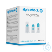 alphacheck professional Pen-Nadeln PLUS 30 G x 8 mm (100 Stck.) UK = 48 Pack...