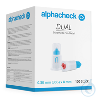 alphacheck DUAL Sicherheits-Pen-Nadeln 30 G x 8 mm (100 Stck.) VE= 1 Packung...