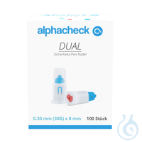 alphacheck DUAL Sicherheits-Pen-Nadeln 30 G x 8 mm (100 Stck.) UK = 12 Pack...