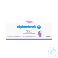 alphacheck HEEL Inzisions-Sicherheits- lanzetten 0,65 x 1,50 mm (50 Stck.) UK...