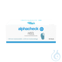 alphacheck HEEL Inzisions-Sicherheits- lanzetten 1,00 x 2,50 mm (50 Stck.) UK...
