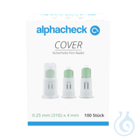 alphacheck COVER Sicherheits-Pen-Nadeln 31 G x 4 mm (100 Stck.) UK = 12 Pack...