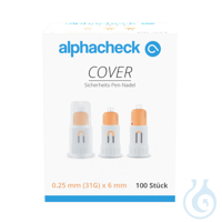 alphacheck COVER Sicherheits-Pen-Nadeln 31 G x 6 mm (100 Stck.) UK = 12 Pack...
