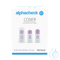alphacheck COVER Sicherheits-Pen-Nadeln 31 G x 5 mm (100 Stck.) UK = 12 Pack...