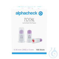 alphacheck TOTAL Sicherheits-Pen-Nadeln 30 G x 5 mm (100 Stck.) UK = 12 Pack...