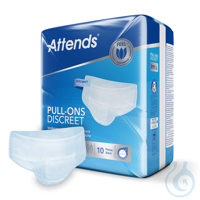 Attends Pull-Ons discreet Underwear 3 L, Einmalhosen, weiß (10 Stck.) UK = 6...