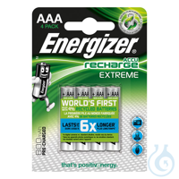 Energizer NiMH Akkumulatoren Extreme Micro AAA HR03, 1,2 V (2er-Pack) 800 mAh...