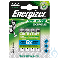 Energizer NiMH Akkumulatoren Extreme Micro AAA HR03 1,2 V (4er-Pack)...
