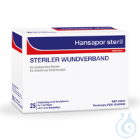 Hansapor steril Wundverband. 6 x 7 cm (25 Stck.) UK = 10 Pack PZN: 12439936...