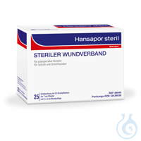 Hansapor steril Wundverband, 6 x 7 cm (25 Stck.) UK = 10 Pack02042023...