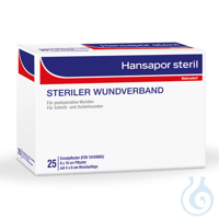 Hansapor steril Wundverband. 8 x 10 cm (25 Stck.) UK = 10 Pack PZN: 12439988...