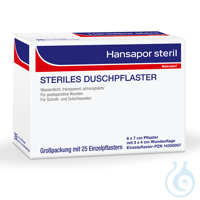 Hansapor steril Duschpflaster, 6 x 7 cm (25 Stck.) VE= 1 Packung Hansapor...