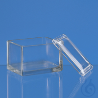 Färbetrog, Natron-Kalk-Glas, mit Deckel 105 x 85 x 70 mm VE = 10 Stck....