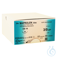 MAPROLEN DS 19 3/0=2, monofil, blau Nahtmaterial Fadenlänge 45 cm (24Stck.)...