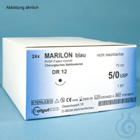 MARILON DS 19 4/0=1,5, blau, monofil, Nahtmaterial Fadenlänge 70 cm (24...