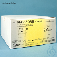 MARISORB DS 19 4/0=1,5, (24 Stck.) Nahtmaterial Fadenlänge 70 cm, violett...