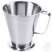 Messbecher mit Fuß, 0,5 Ltr., Höhe 11 cm Messbecher mit Fuß, 0,5 Ltr., Höhe...
