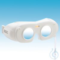 LED Nystagmusbrille weiß, Kabelversion mit Schaltgehäuse und Netzteil inkl....