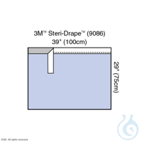 3M Steri-Drape Abdecktücher selbstklebend 100 x 75 cm (40 Stck.) VE= 1...