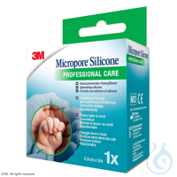 3M Micropore Silicone Silikonpflaster blau 2,5 cm x 5 m einzeln verpackt, VE=...