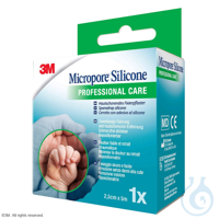 3M Micropore Silicone Silikonpflaster blau 2,5 cm x 5 m einzeln verpackt,...