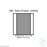 3M Steri-Drape 2 Inzisionsfolien 41 x 38 cm (10 Stck.) Inzisionsfeld 41 x 28...