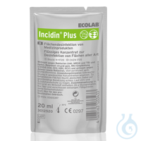 Incidin PLUS 20 ml Flächendesinfektion VE/UK = 400 Btl.  EAN: 4028163033433...
