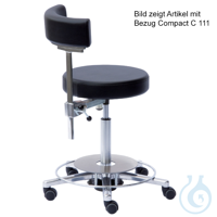 Arbeitsstuhl mit Rückenlehne, Höhenverstellung 51 - 71 cm mit Fußauslösung,...