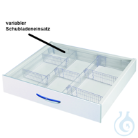 Schubladeneinsatz 60 mit variabler Einteilung für Vielzweckwagen 08/16...