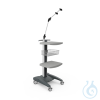 fuego Ergometriewagen 1, grau, 1 ABS-Ablageplatte, 1 Ablagekorb, Kabel- und...