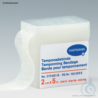 2Artikel ähnlich wie: HARTMANN Tamponadebinde steril 5 m x 1 cm VE= 1 Dose EAN 4049500183567...