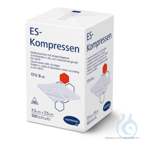 ES-Kompressen unsteril 8-fach 7,5 x 7,5 cm (100 Stck.) UK = 10 Pack02042023...