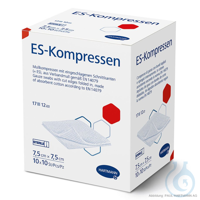ES-Kompressen steril 12-fach 7,5 x 7,5 cm (10 x 10 Stck.) UK = 10 Pack...