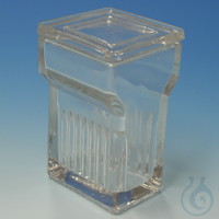 Objektträgerkasten aus Glas, mit Deckel nach Hellendahl mit Erweiterung, für...