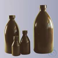 Enghalsflasche PE-LD 250 ml mit Schraubverschluss, braun Enghalsflasche PE-LD...