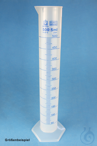 Messzylinder 250 ml, aus Polypropylen hohe Form, blau graduiert Messzylinder...