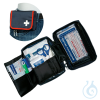 TRAVEL Erste-Hilfe-Verbandtasche blau/rot, 17 x 12 x 6 cm UK = 6 Stck. TRAVEL...