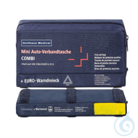 Mini 3in1 Verbandtasche blau Füllsortiment DIN 13164 + Warndreieck UK = 10...
