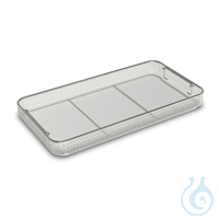 Siebschale 480 x 254 x 50 mm, mit Fallgriffen, Stapelrahmen, Edelstahl...