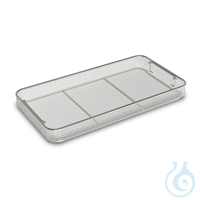 Siebschale 540 x 252 x 60 mm, mit Fallgriffen, Stapelrahmen, Edelstahl...