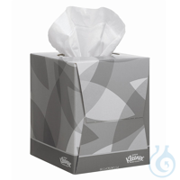 KLEENEX Kosmetiktücher (Würfel-Box), 2-lagig, 20,1 x 21 cm (12 x 88 Bl.) weiß...