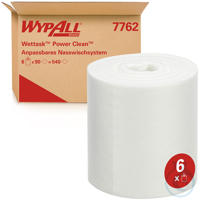 WypAll Wettask Power Clean Tücher, weiß, 30,5 x 31,8 cm  (6 Rl. à 90 Bl.)...