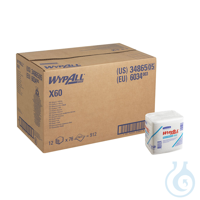WYPALL X60 Wischtücher, 1-lagig, weiß, 31 x 32 cm (12 x 76 Bl.) Pal. = 30...