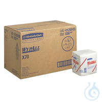 WYPALL X70 Wischtücher, geprägt, 1-lagig, weiß, 32 x 31 cm (12 x 76 Bl.)...