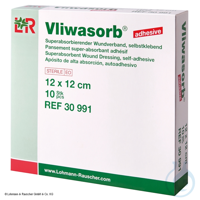 Vliwasorb adhesive Wundverband steril, selbstklebend, 12 x 12 cm (10 Stck.)...