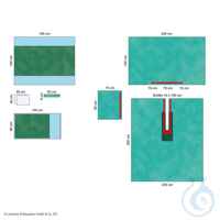 Raucodrape PRO Schlitztuch-Set I, steril Schlitztuch 225x260cm, Schlitz...